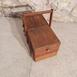 1940's oak sewing basket