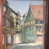 Colmar street oil on canvas