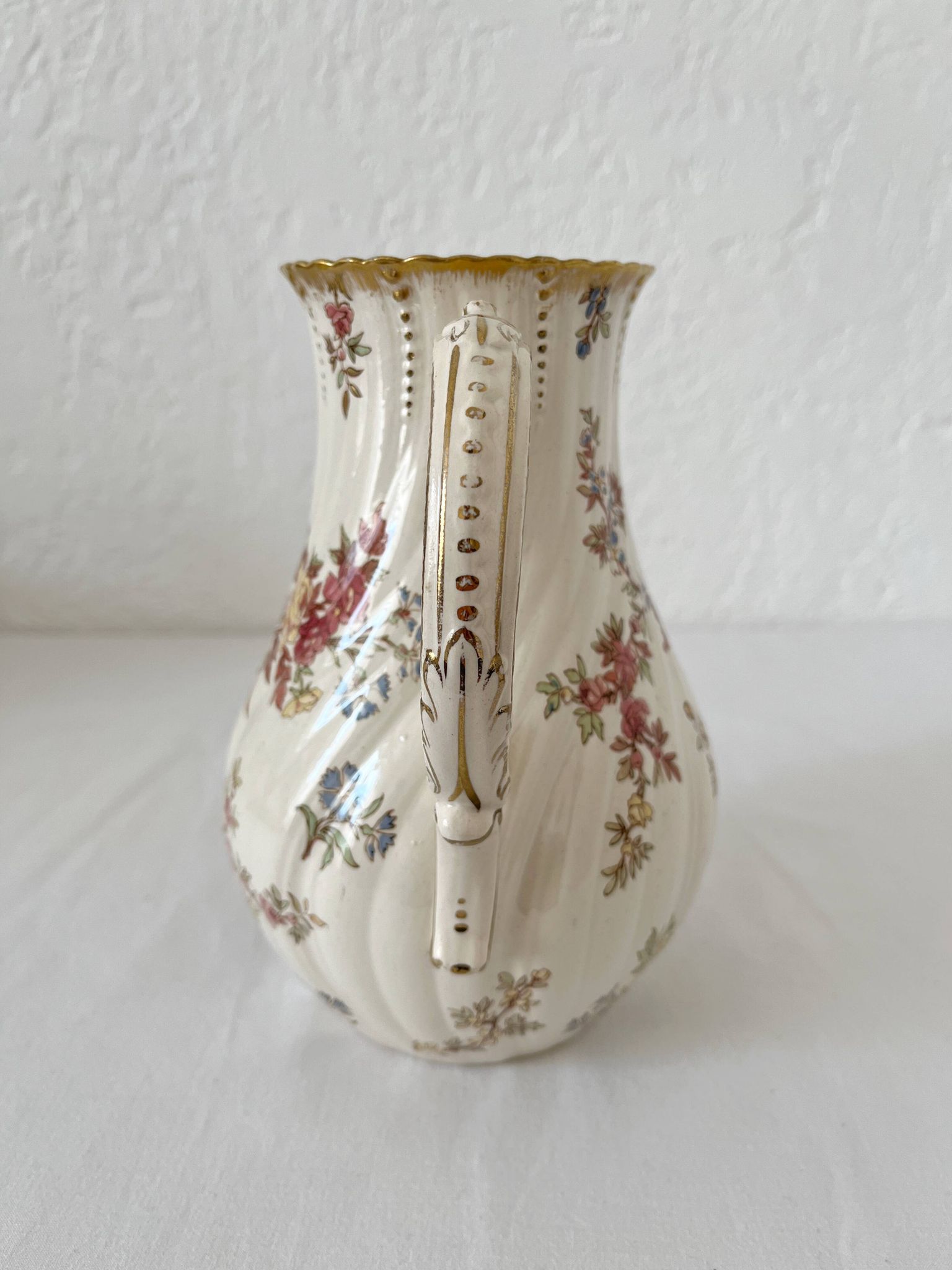 Louis XV style ironstone coffee pot from Sarreguemines