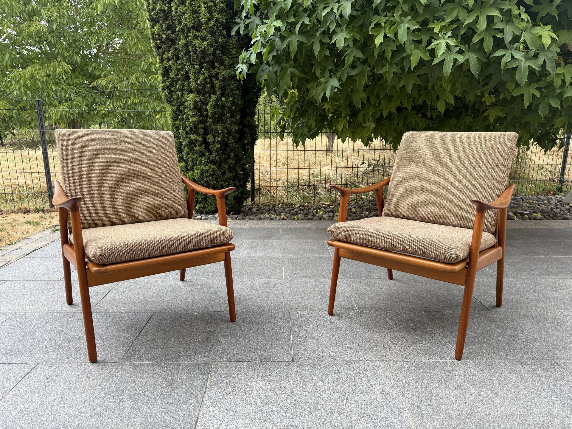 2 Scandinavian armchairs Fredrik Kayser 1960