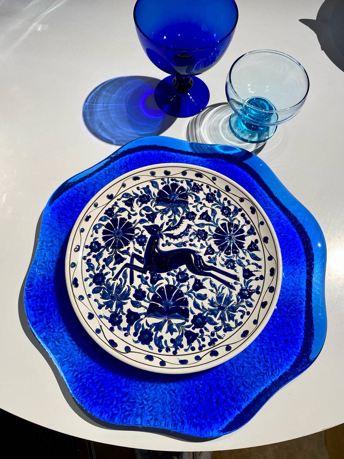 Hand painted Greek Rhodes plate