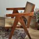 Scandinavian armchair in rattan & solid birch – Swedish vintage