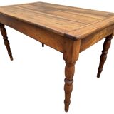 Walnut Farmhouse Table with 2 Drawers. 19's