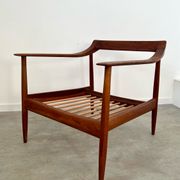 Old vintage teak armchair design Walter Knoll for Knoll Antimott Germany 1960s