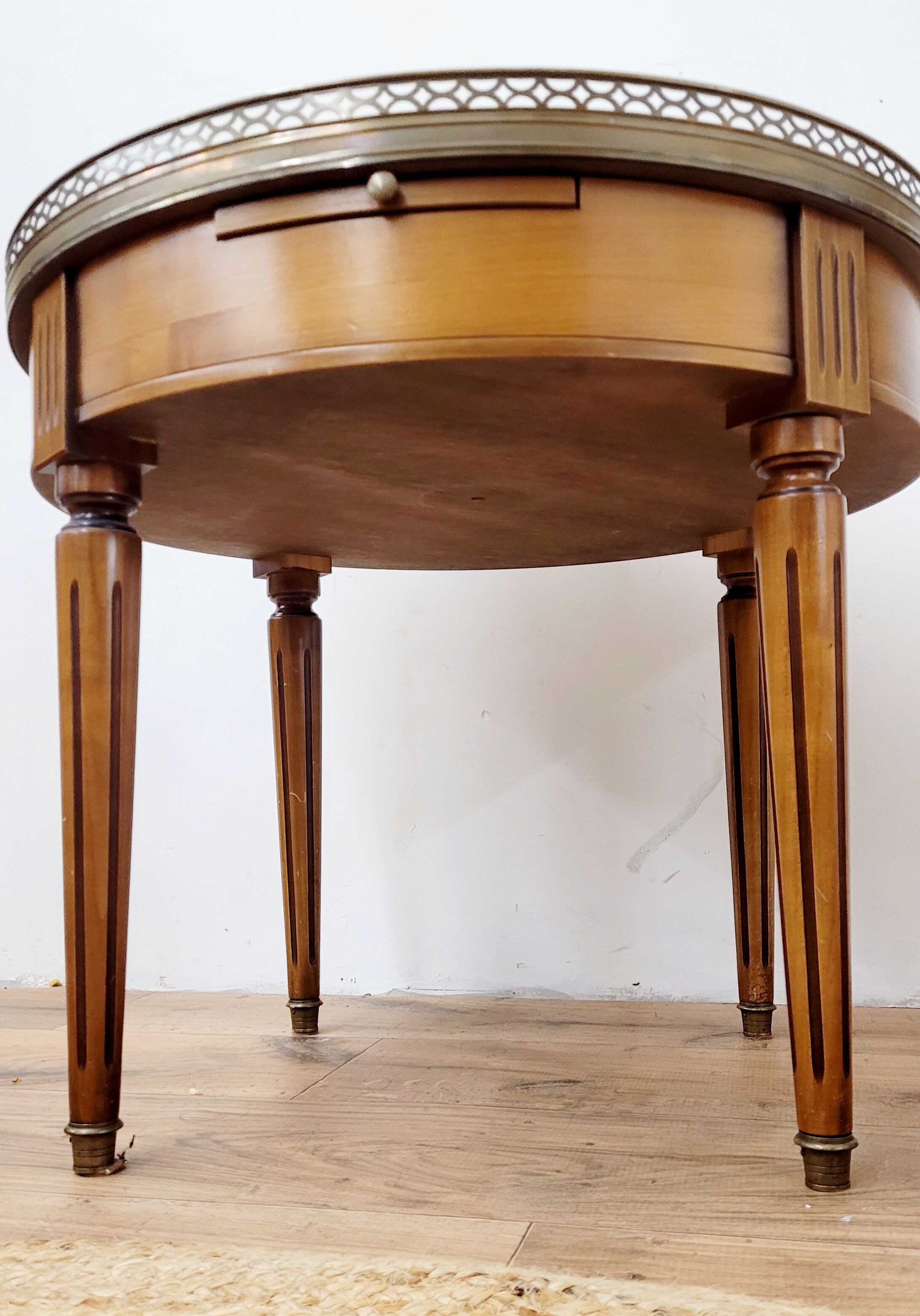 Wooden and marble coffee table