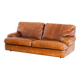 Vintage leather sofa - Convertible into a bed - France, 1990s