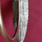 Pair of Art Deco pressed glass wall sconces