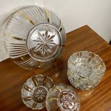 Salad bowl and its golden cups