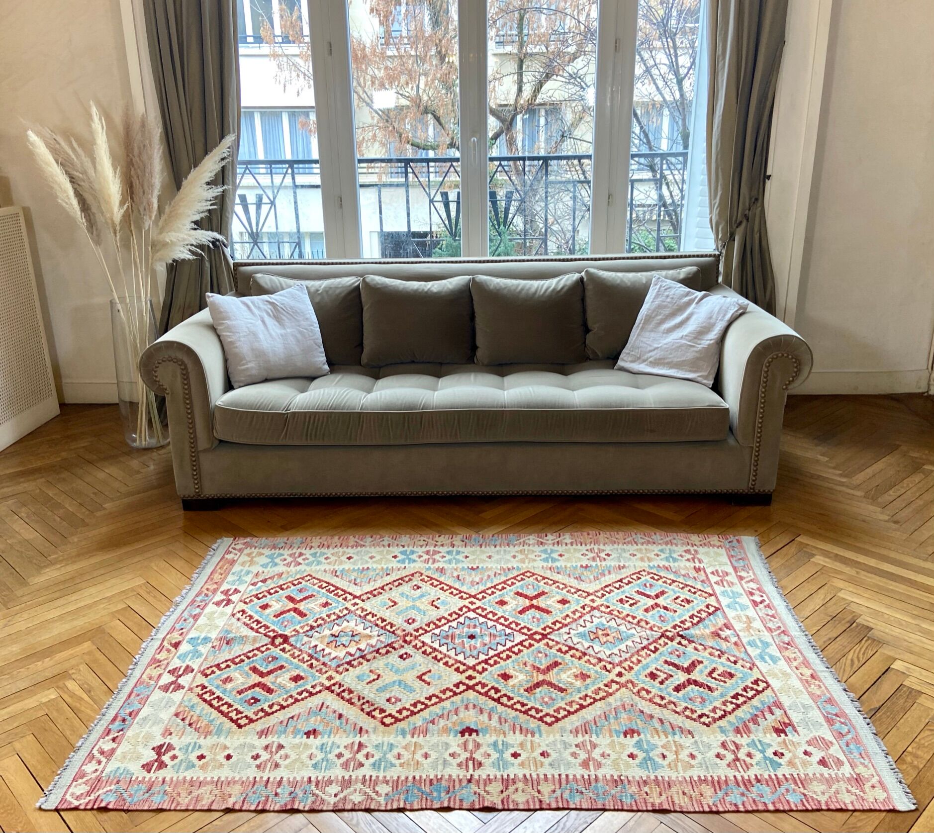 Tapis kilim multicolore 177 x 121 cm