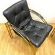 Vintage Leather and Metal Armchairs, 1990s, Set of 2