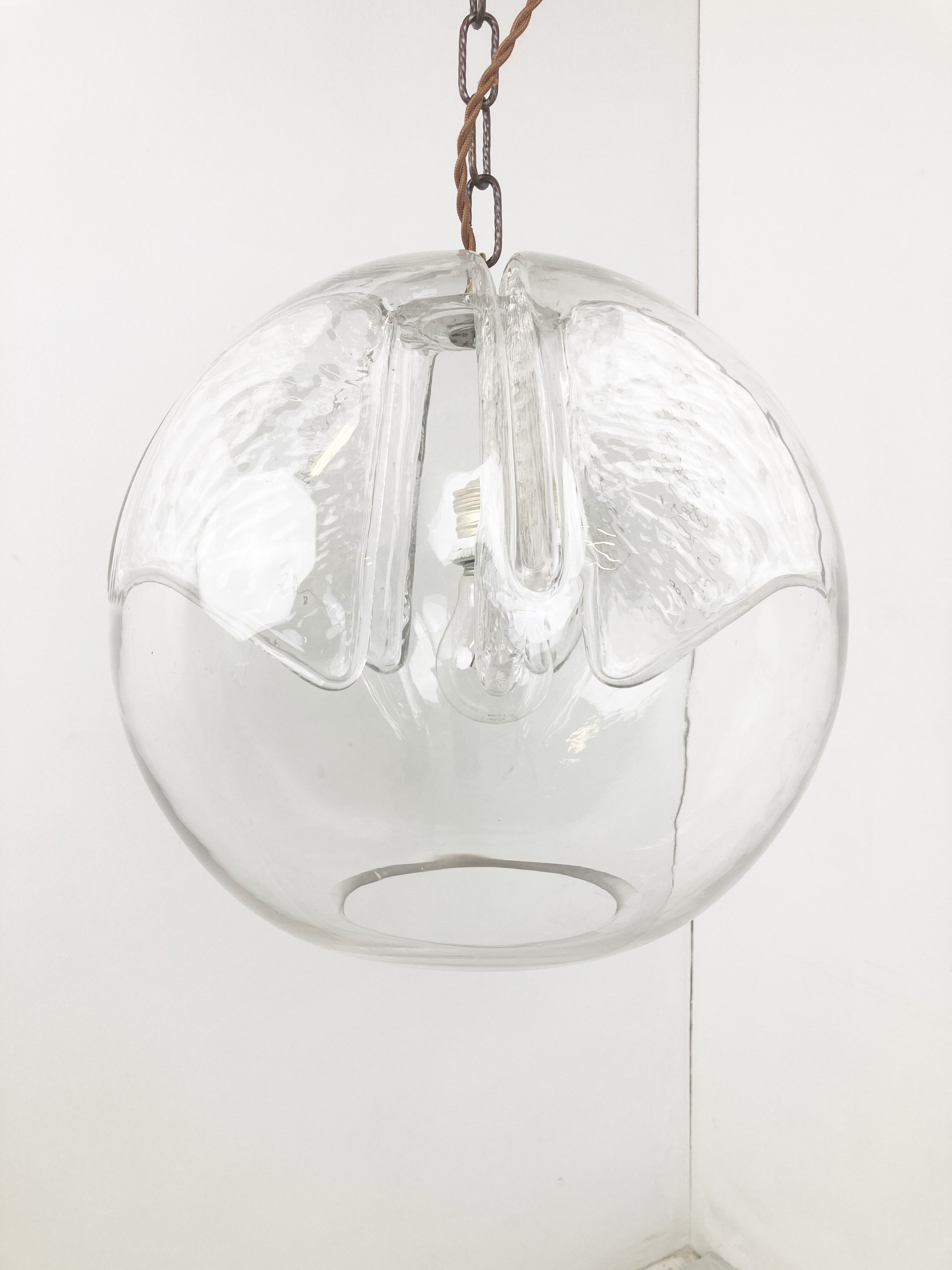 Suspension en verre par Peil et Putzler, années 1970