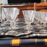 Large service of vintage 60s and 70s crystal glasses