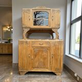 Art Deco Parisian buffet in solid raw oak from the 1930s.