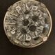 Reims glass flower spade with silver metal footing