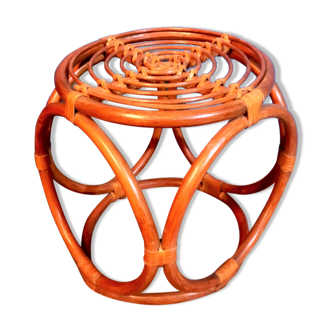 Tabouret rotin 1960s