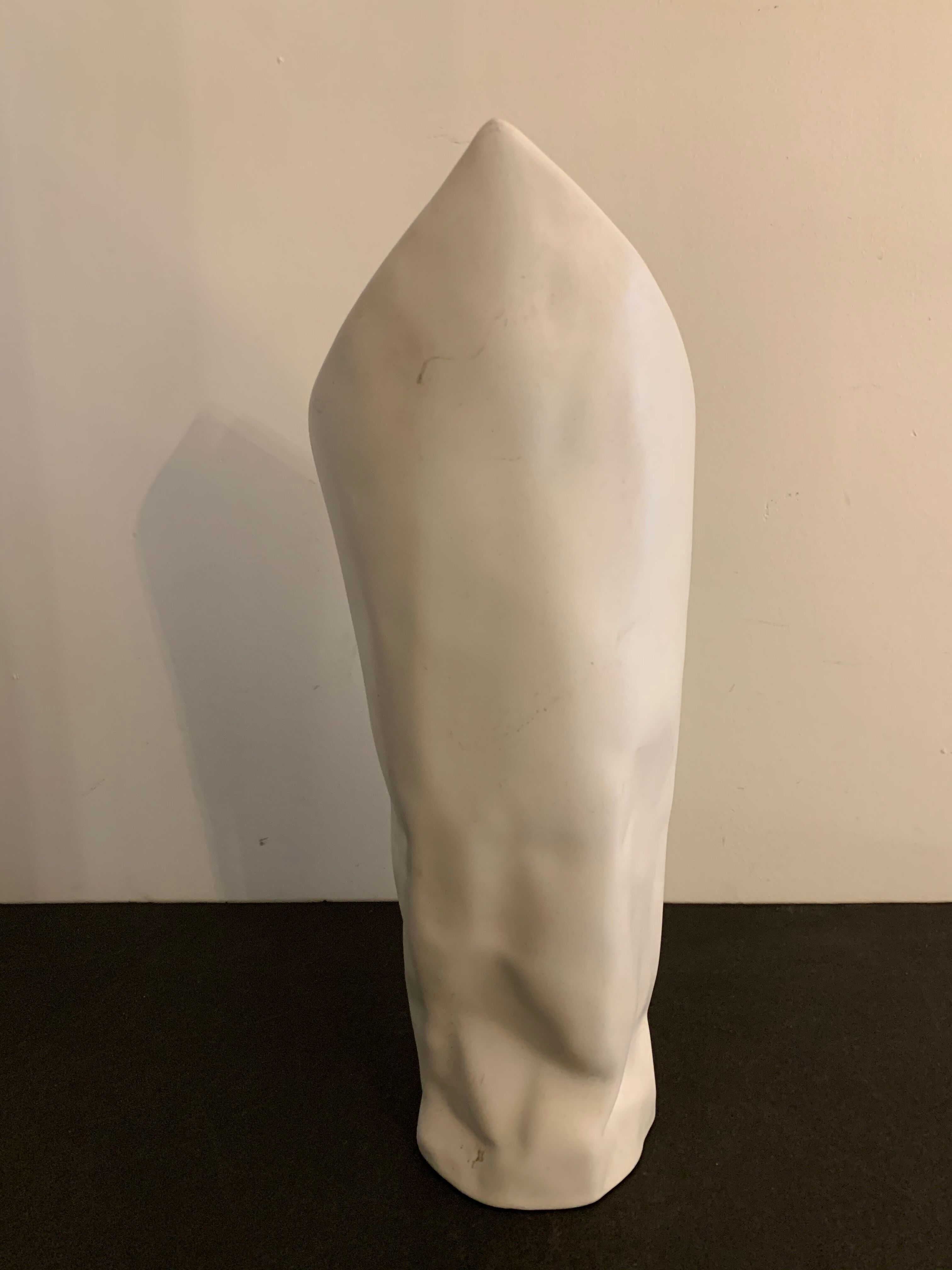 Carole Mc Nicoll white ceramic vase for Axis Design 1990