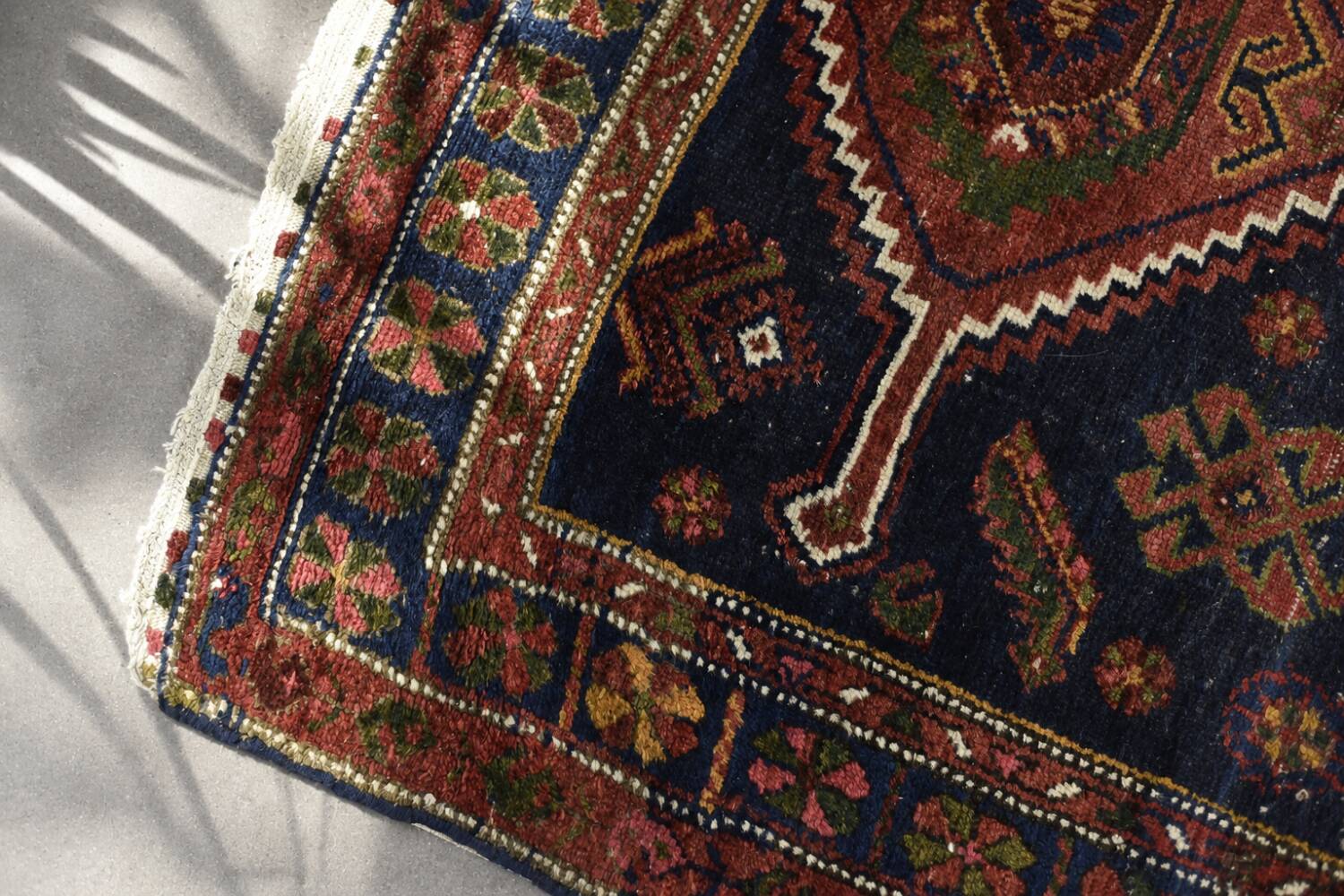 Vintage Handwoven Oriental Tribal Rug, 1940s