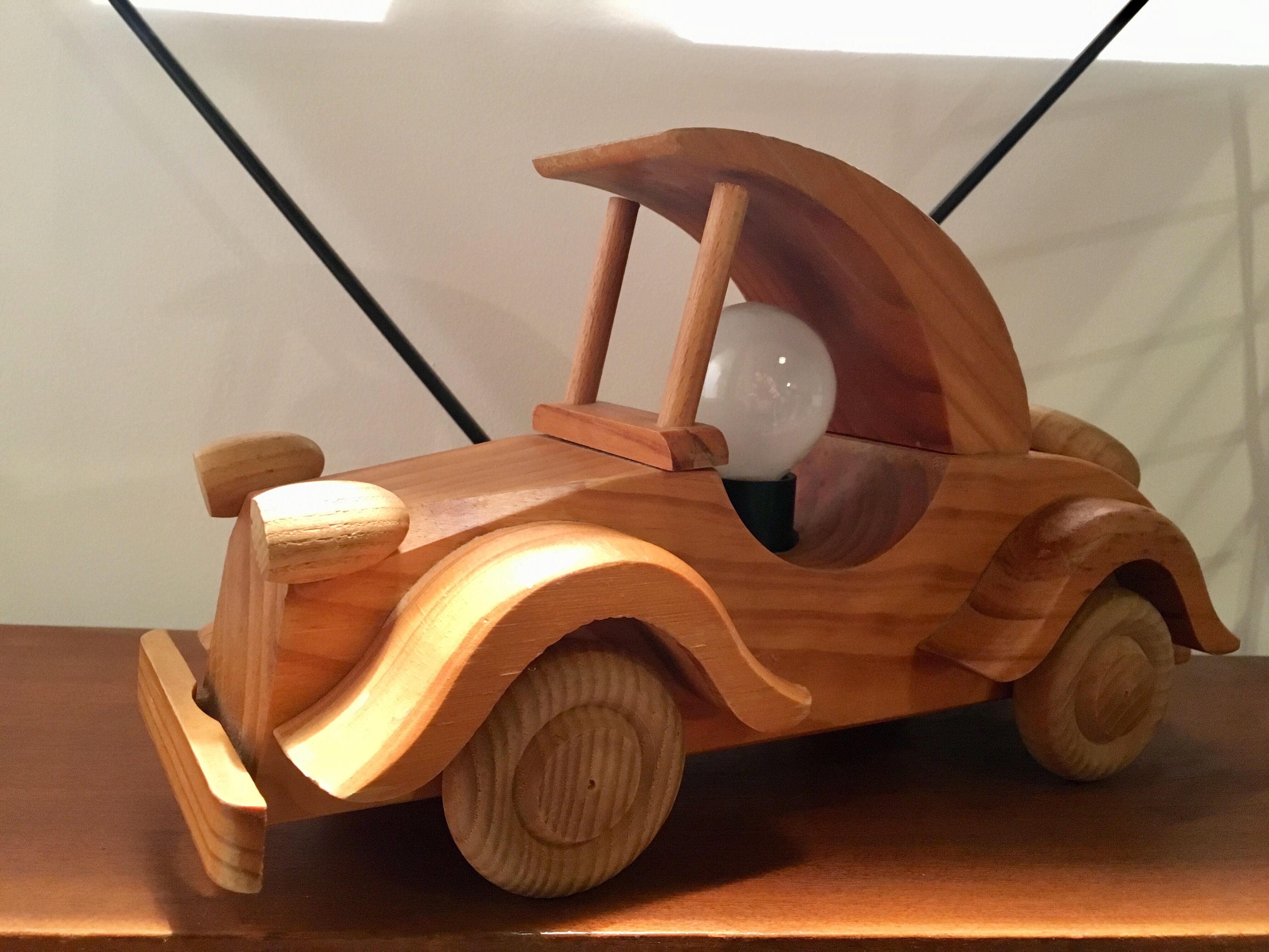 Wooden lamp from the 80