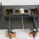 Pair of vintage double wall lights Neuhaus Leuchten 1950 with label.