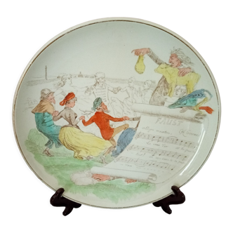 Collection plate Creil and Montereau (musical subjects)