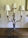 Kostka ornate metal lamp with 4 shades