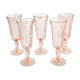 Set of 5 Rosaline arcoroc champagne flutes from Luminarc