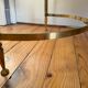 French neoclassical coffee table in brass and marble, circa 1960-70.