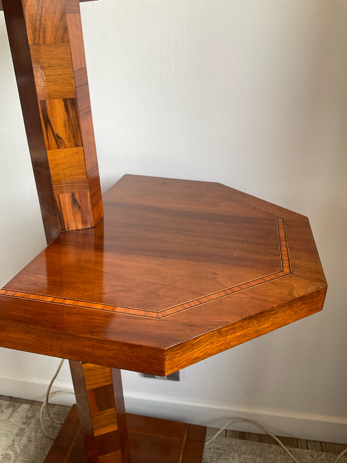 De Coene Art Deco floor lamp in marquetry