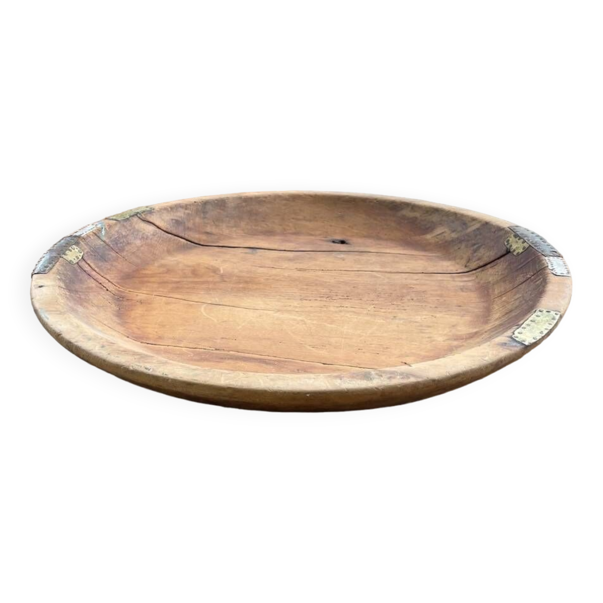 XL round wooden Tuareg dish