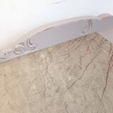 Vintage grey bedside table with marble top from the 1930s.