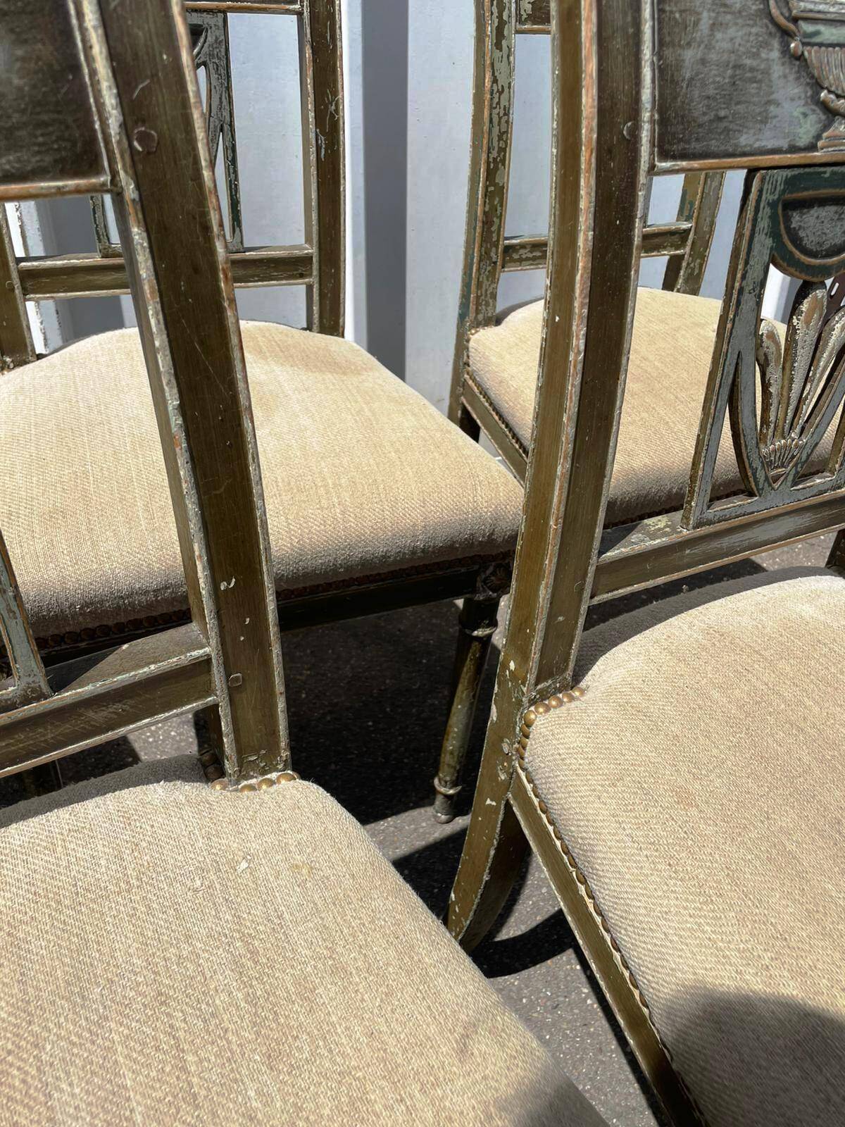 Set of 5 Directoire style chairs