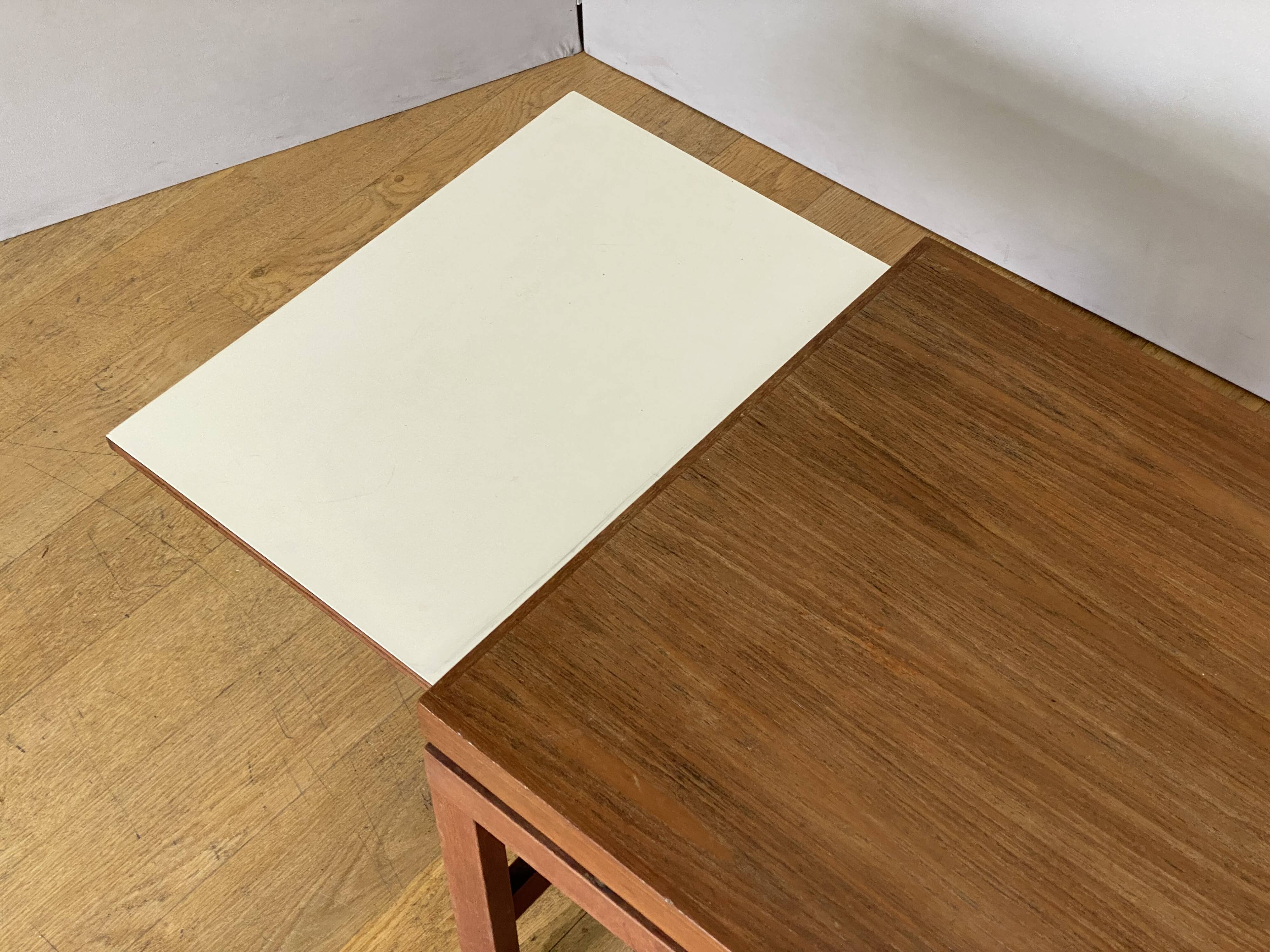 Scandinavian teak coffee table with extensions