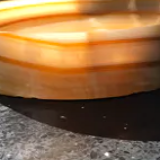 Empty pocket in yellow onyx from Mexico