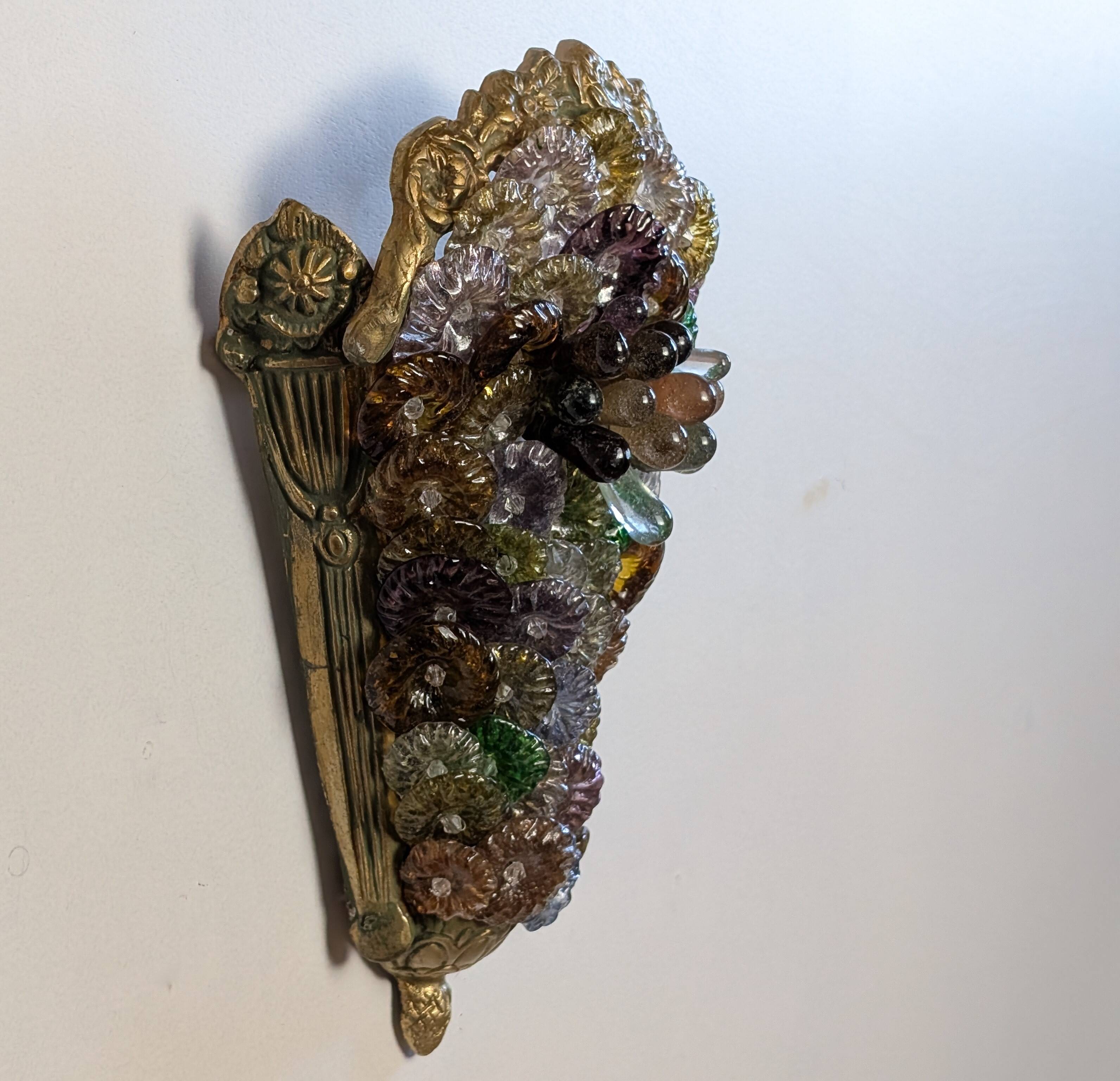 Pair of Art Deco Murano wall lights