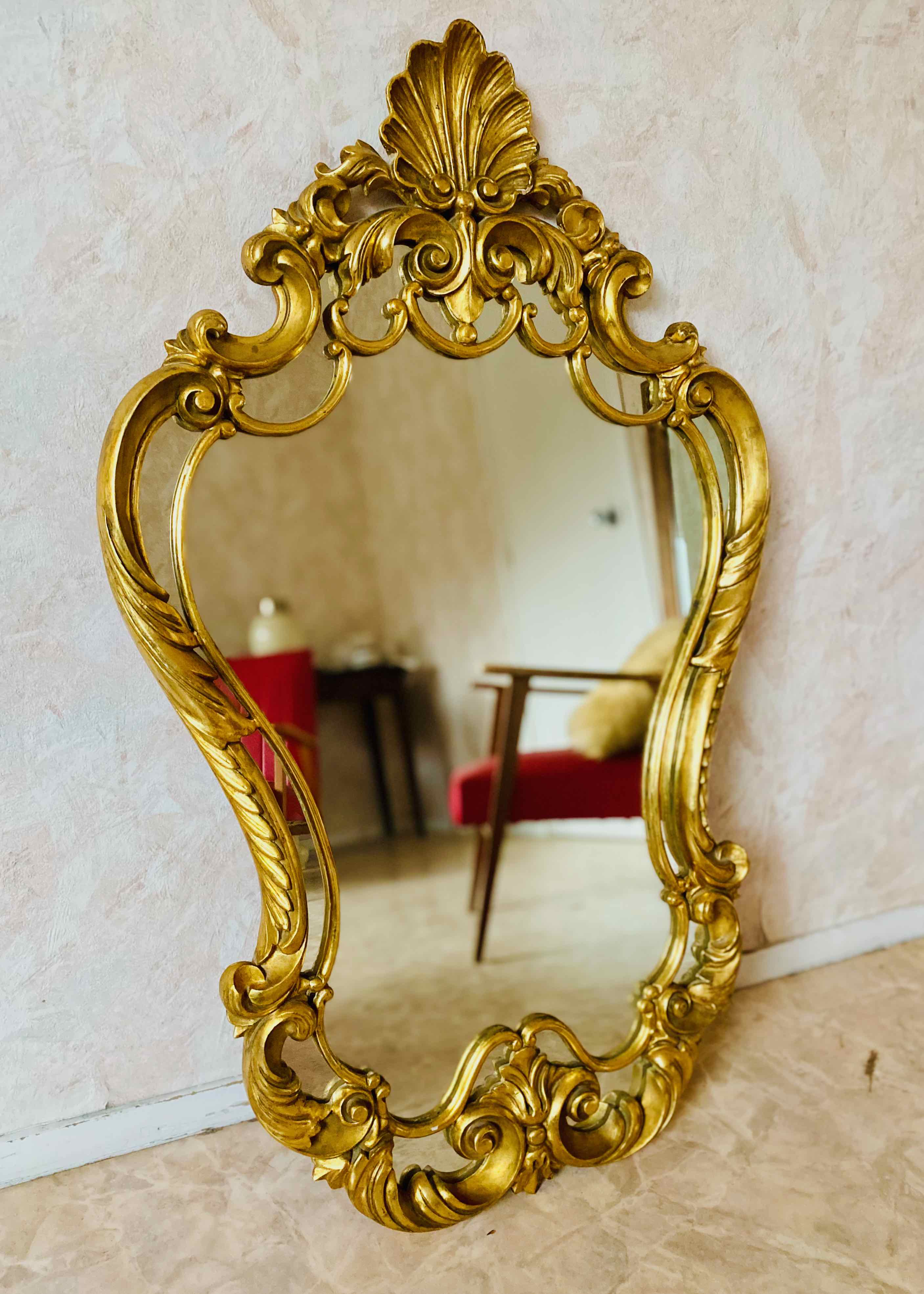 Golden mirror Louis XV style