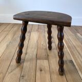 Tripod stool of cowherd in pearl wood 30s