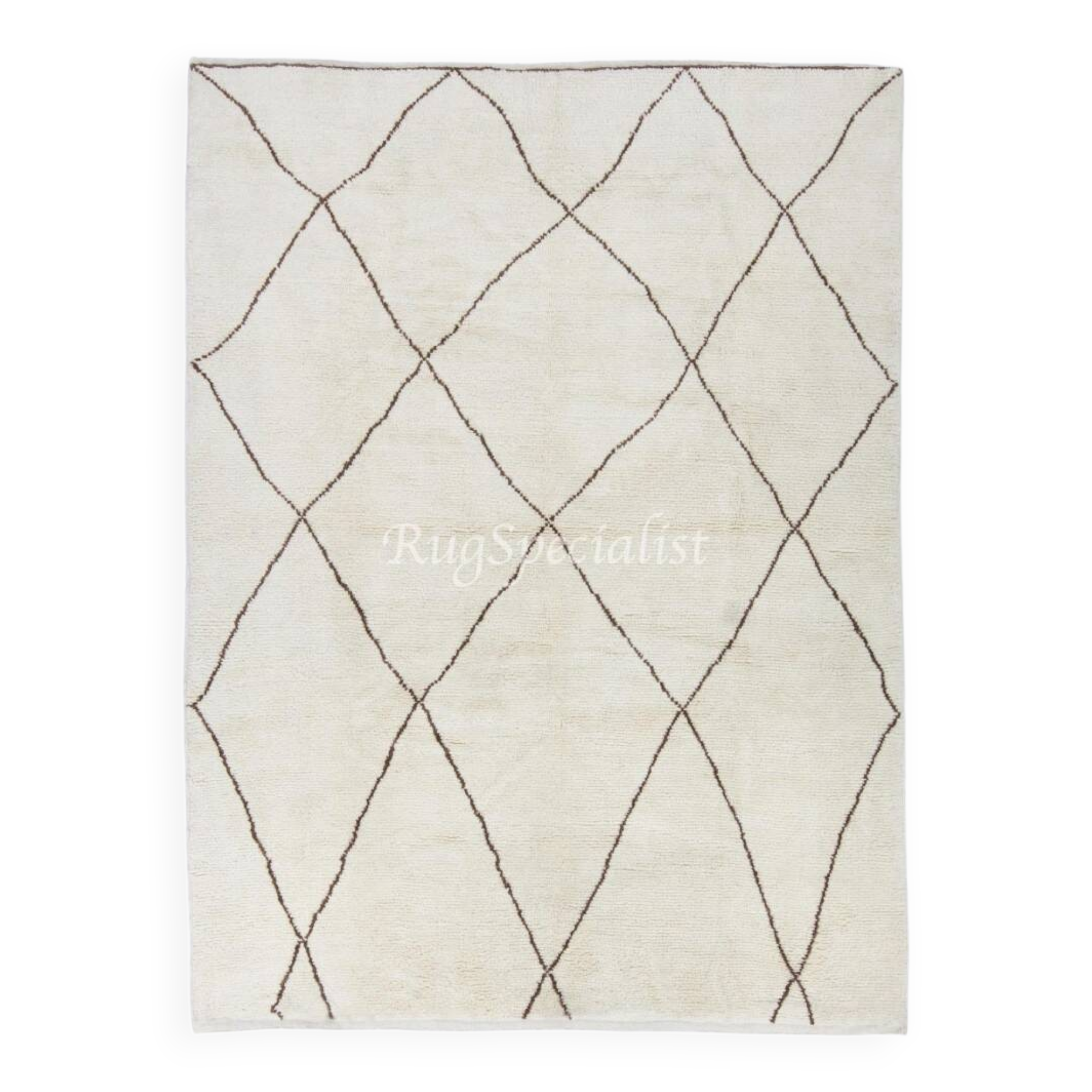 Hand-knotted Moroccan Tulu Rug. 100% Natural Wool. Atlas Design Contemporary Carpet. Custom Options Available