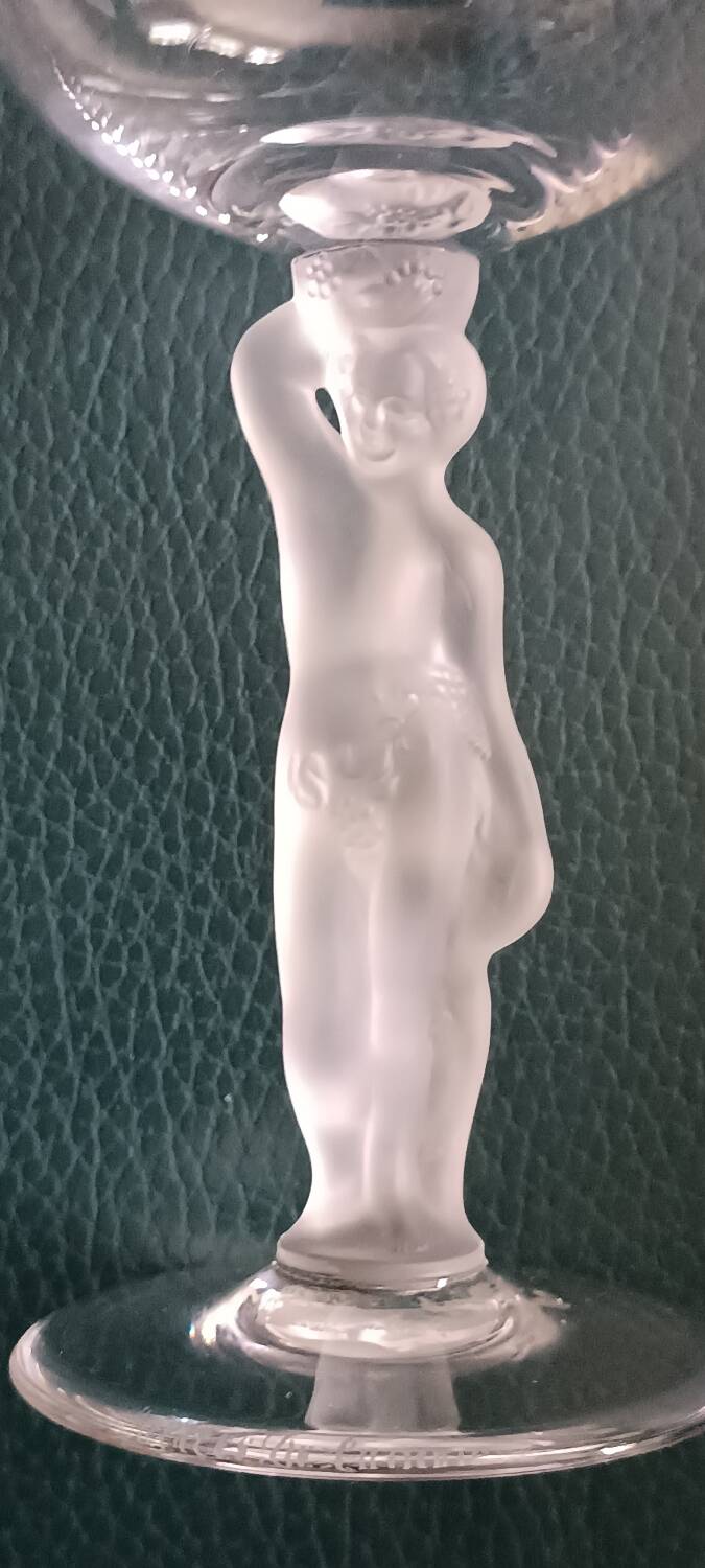 2 verres à eau en cristal de Royales de Champagne - Vénus et Bacchus