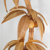 Large "coconut/palm" lamp in rattan