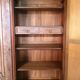 Art Deco wardrobe with elm magnifying glass dome and oak