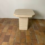 High table or pedestal table in travertine