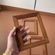 Set of 3 small old wooden frames