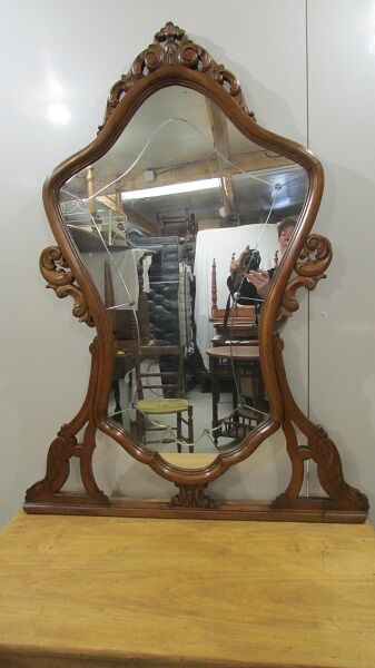 Antique mirror violin to pose or hang