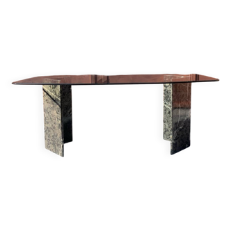 Roche Bobois marble and glass designer dining table circa 1970