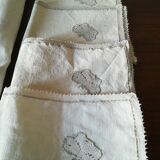 Tablecloth and linen towels has butterfly pattern