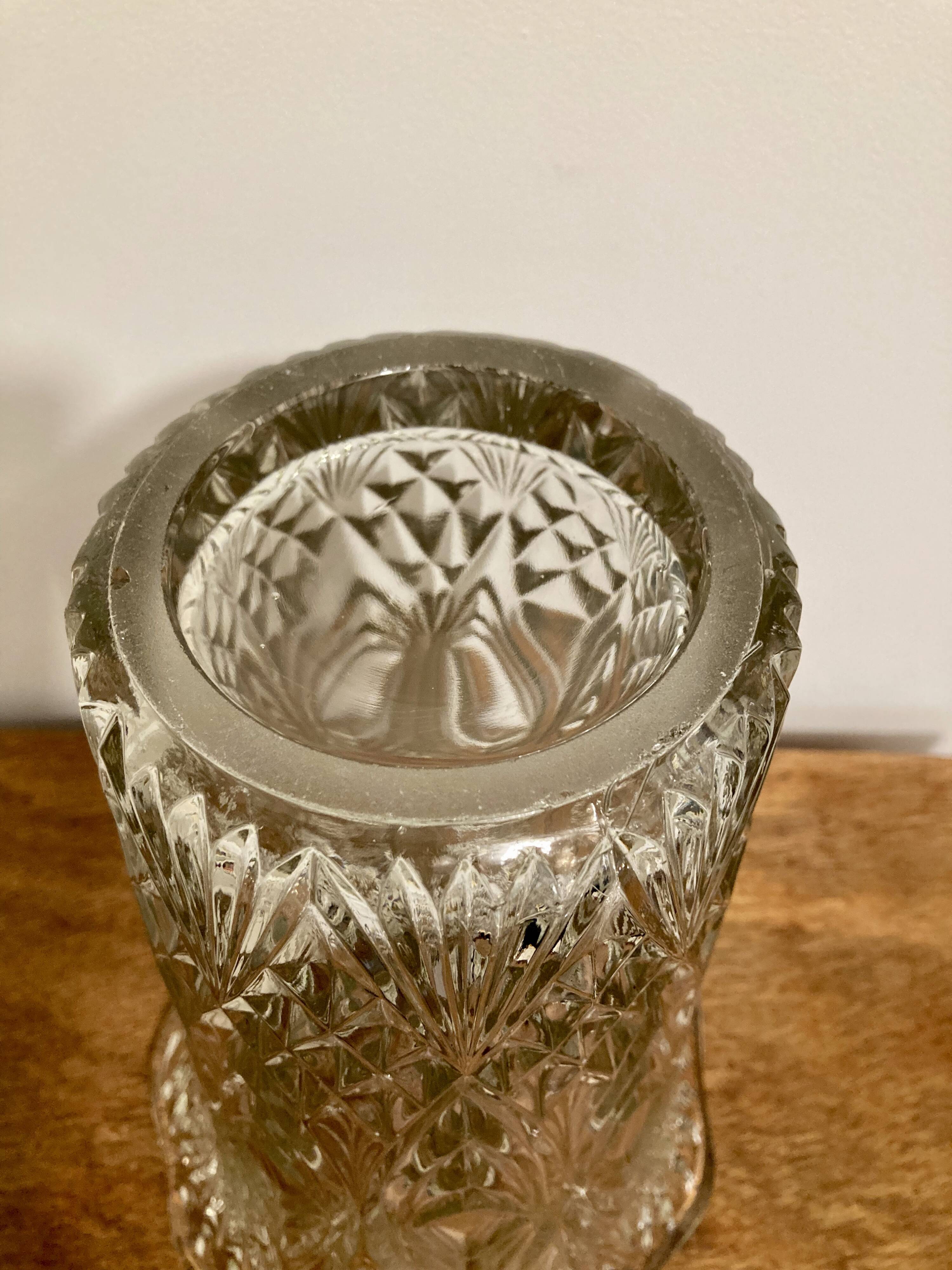 Molded glass vase