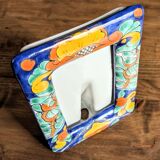 vintage frame with colorful Mexican ceramic patterns