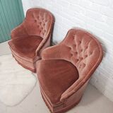 Pink toad armchairs