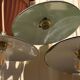 Trio suspension enamel sheet enamel vintage green and white, new e14 socket