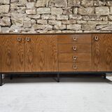 Wooden and metal sideboard, 1970